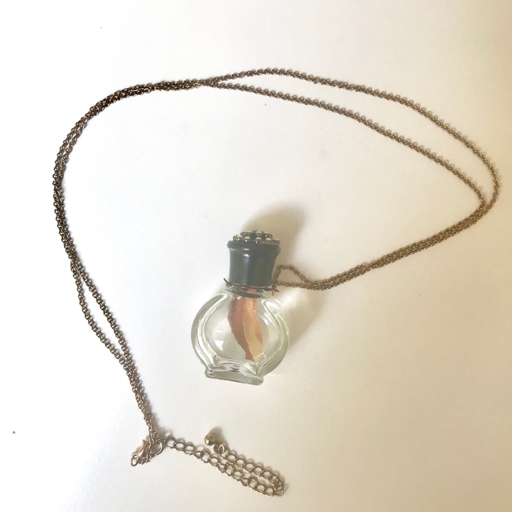 Feather Jar Necklace